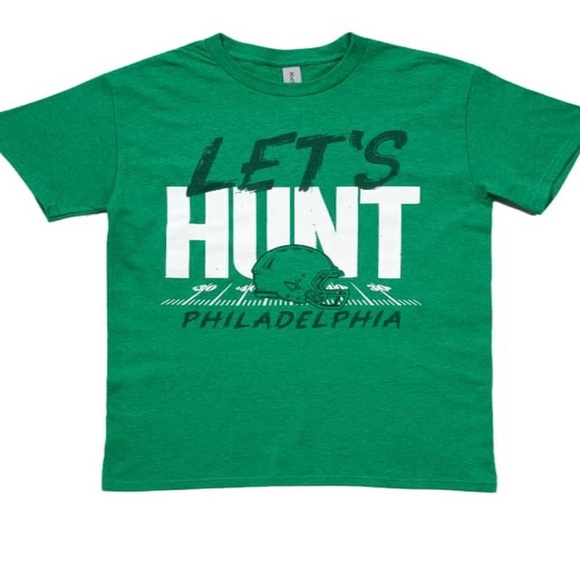 NWT Philadelphia Eagles Green “Let’s Hunt” T-Shirt, Size XL - Picture 1 of 3